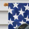 Black Staffordshire Bull Terrier American Flag House Flag Large Porch Sleeve Pole Decorative Outside Yard Banner Artwork Wall Hanging, Polyester