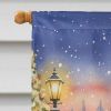 Black and Tan Dachshund with Santa Claus House Flag Large Porch Sleeve Pole Decorative Outside Yard Banner Artwork Wall Hanging, Polyester, House Size